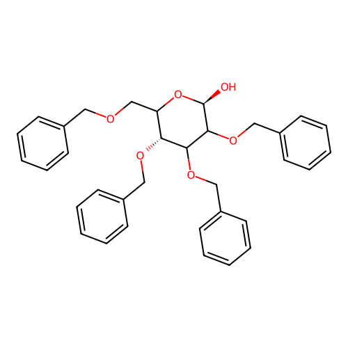 2,3,4,6-Tetra-O-benzyl-D-glucopyranose structure