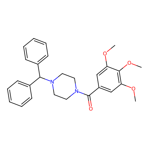 4-(Diphenylmethyl)piperazinyl 3,4,5-trimethoxyphenyl ketone structure