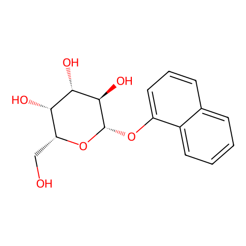 1-Naphthyl beta-D-galactopyranoside structure