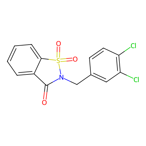 2-[(3,4-Dichlorophenyl)methyl]-2,3-dihydro-1lambda6,2-benzothiazole-1,1,3-trione structure