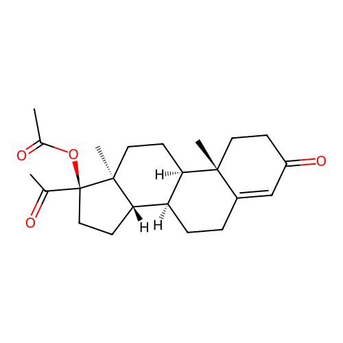 3,20-Dioxo-9beta,10alpha-pregn-4-en-17-yl acetate structure