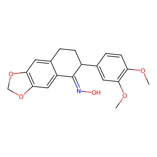 (NE)-N-[6-(3,4-dimethoxyphenyl)-7,8-dihydro-6H-benzo[f][1,3]benzodioxol-5-ylidene]hydroxylamine structure