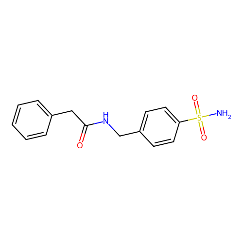 2-phenyl-N-(4-sulfamoylbenzyl)acetamide structure