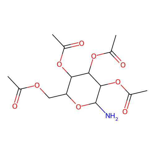 (3,4,5-Triacetyloxy-6-aminooxan-2-yl)methyl acetate structure