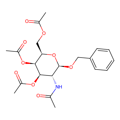 b-D-Galactopyranoside, phenylmethyl 2-(acetylamino)-2-deoxy-,3,4,6-triacetate structure
