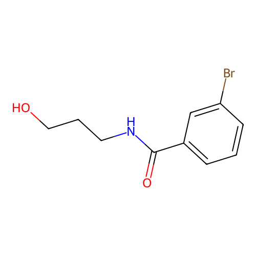 3-bromo-N-(3-hydroxypropyl)benzamide structure