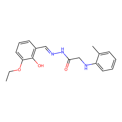 N'-(3-Ethoxy-2-hydroxybenzylidene)-2-(o-tolylamino)acetohydrazide structure