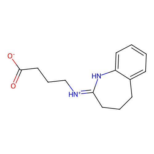4-(1,3,4,5-Tetrahydro-1-benzazepin-2-ylideneazaniumyl)butanoate structure