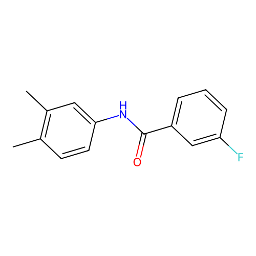 N-(3,4-dimethylphenyl)-3-fluorobenzamide structure