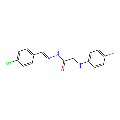 N'-(4-chlorobenzylidene)-2-[(4-iodophenyl)amino]acetohydrazide structure