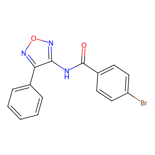 4-bromo-N-(4-phenyl-1,2,5-oxadiazol-3-yl)benzamide structure