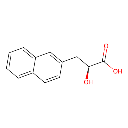 (2S)-2-hydroxy-3-(naphthalen-2-yl)propanoic acid structure