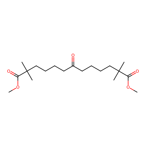 1,13-Dimethyl 2,2,12,12-tetramethyl-7-oxotridecanedioate structure
