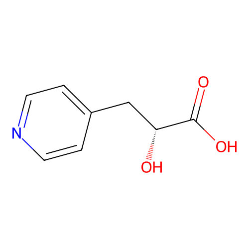 (2R)-2-hydroxy-3-pyridin-4-ylpropanoic acid structure