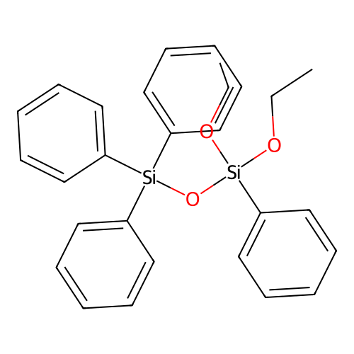 Diethoxytetraphenyldisiloxane structure