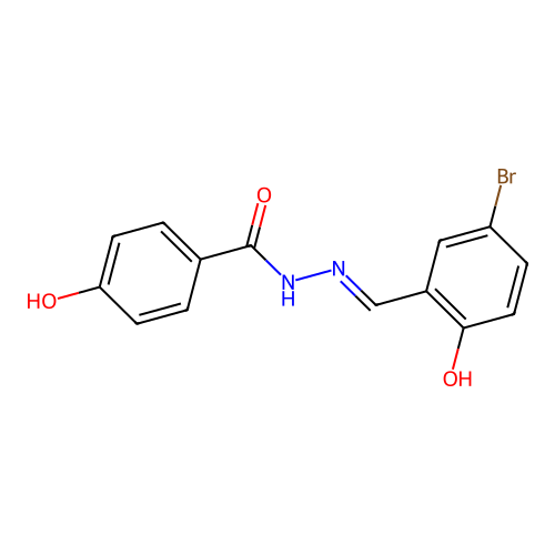 5-Bromo-2-hydroxybenzylidene-4-hydroxybenzohydrazide structure