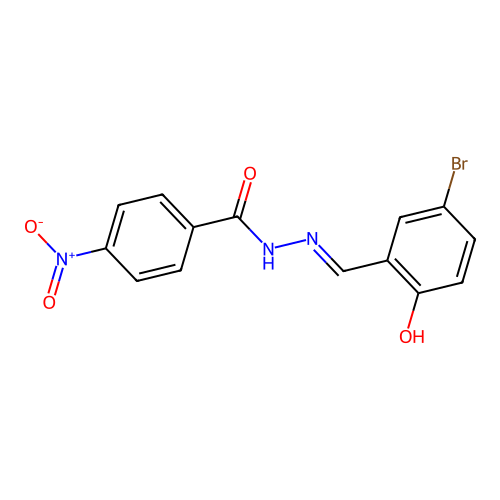 N-[(5-bromo-2-hydroxyphenyl)methylideneamino]-4-nitrobenzamide structure
