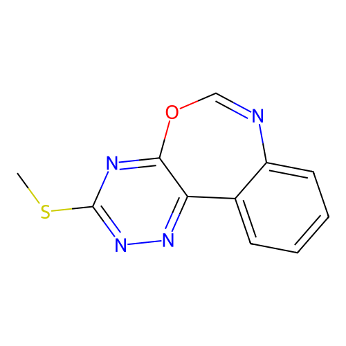 3-(Methylthio)[1,2,4]triazino[5,6-d][3,1]benzoxazepine structure