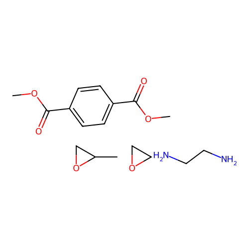Dimethyl benzene-1,4-dicarboxylate;ethane-1,2-diamine;2-methyloxirane;oxirane structure