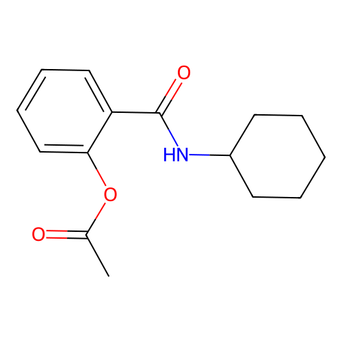 2-[(Cyclohexylamino)carbonyl]phenyl acetate structure