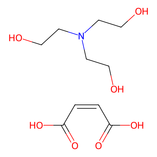 Tris(2-hydroxyethyl)ammonium hydrogen maleate structure