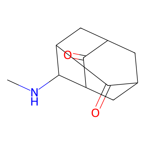 Tricyclo[3.3.1.1(3,7)]decane-2,6-dione, 4-(methylamino)- structure