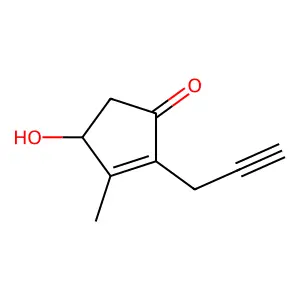 4-Hydroxy-3-methyl-2-(prop-2-yn-1-yl)cyclopent-2-en-1-one structure