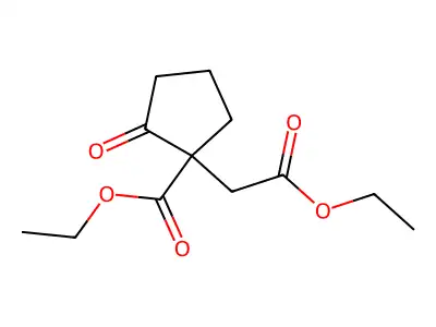 Ethyl 1-(2-ethoxy-2-oxoethyl)-2-oxocyclopentanecarboxylate structure