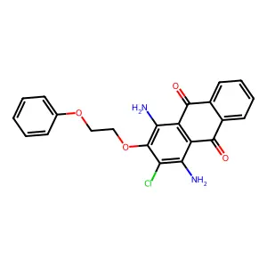 9,10-Anthracenedione, 1,4-diamino-2-chloro-3-(2-phenoxyethoxy)- structure