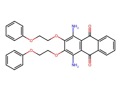 1,4-Diamino-2,3-bis(2-phenoxyethoxy)anthracene-9,10-dione structure