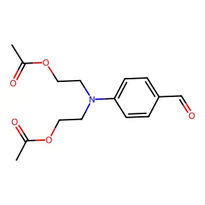 4-[Bis[2-(acetyloxy)ethyl]amino]benzaldehyde structure