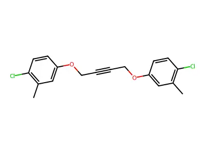 1,4-Bis(4-chloro-3-methylphenoxy)-2-butyne structure