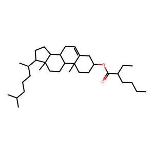Cholest-5-en-3-ol (3beta)-, 3-(2-ethylhexanoate) structure