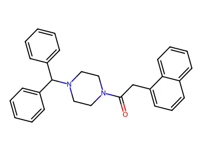 1-(4-(Diphenylmethyl)piperazinyl)-2-naphthylethan-1-one structure