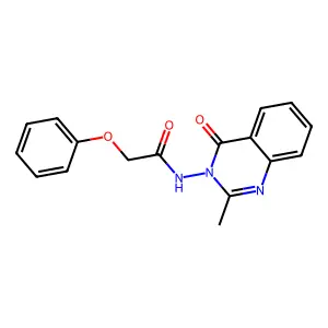 N-(2-methyl-4-oxoquinazolin-3-yl)-2-phenoxyacetamide structure