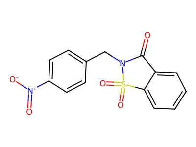 2-[(4-Nitrophenyl)methyl]-2,3-dihydro-1lambda6,2-benzothiazole-1,1,3-trione structure