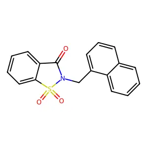 2-(Naphthalen-1-ylmethyl)-1,1-dioxo-1,2-benzothiazol-3-one structure