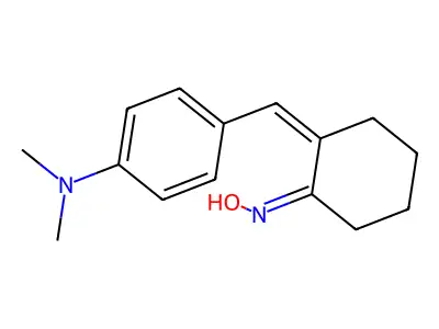 N-[2-[[4-(dimethylamino)phenyl]methylidene]cyclohexylidene]hydroxylamine structure