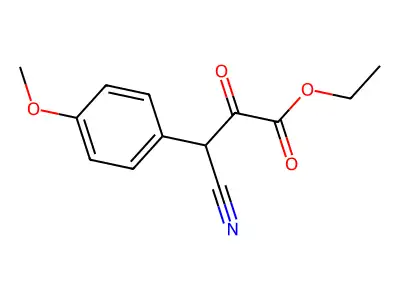 Ethyl 3-cyano-3-(4-methoxyphenyl)-2-oxopropanoate structure