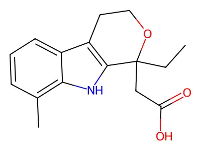 Ethyl (8-methyl-1,3,4,9-tetrahydropyrano[3,4-b]indol-1-yl)acetate structure