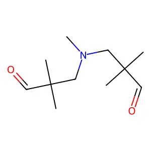 2,2'-[(Methylazanediyl)bis(methylene)]bis(2-methylpropanal) structure