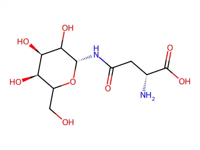 Nomega-(beta-D-Mannopyranosyl)-L-asparagine structure