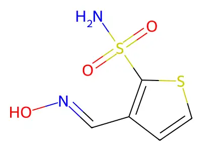 3-[(E)-(hydroxyimino)methyl]thiophene-2-sulfonamide structure