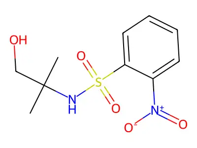 N-(1-hydroxy-2-methylpropan-2-yl)-2-nitrobenzenesulfonamide structure