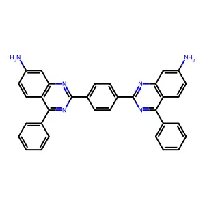 2-[4-(7-Amino-4-phenylquinazolin-2-yl)phenyl]-4-phenylquinazolin-7-amine structure
