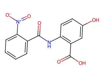 5-Hydroxy-2-{[(2-nitrophenyl)carbonyl]amino}benzoic acid structure