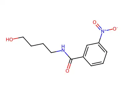 N-(4-hydroxybutyl)-3-nitrobenzamide structure