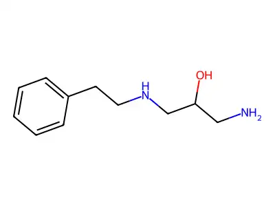 1-Amino-3-phenethylamino-propan-2-ol structure