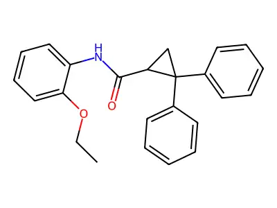 N-(2-ethoxyphenyl)-2,2-diphenylcyclopropanecarboxamide structure