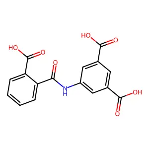 5-[(2-Carboxybenzoyl)amino]-1,3-benzenedicarboxylic acid structure